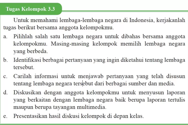 KUNCI Jawaban PKN Kelas 9 SMP Halaman 89 Tugas Kelompok 3.3 ...