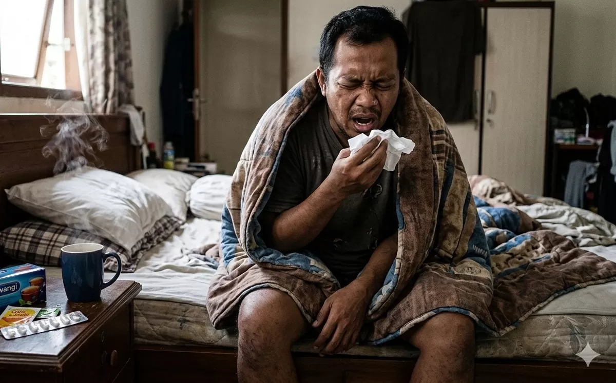Ada sejumlah minuman hangat selain kopi yang ramah bagi penderita flu. (Pejuangkantoran.com/Made with Google AI)
