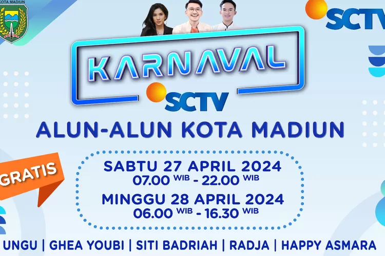 Jadwal acara SCTV hari ini, Sabtu 27 April 2024, saksikan Karnaval SCTV  (Instagram @sctv)