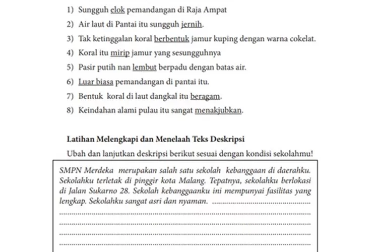 Kunci Jawaban Bahasa Indonesia Kelas 7 Halaman 27 Kata Yang Bervariasi ...