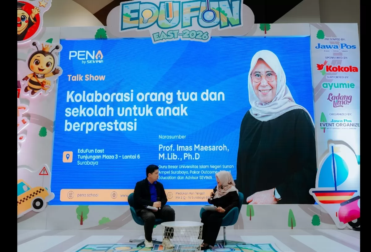 Talkshow bersama Guru Besar UIN Sunan Ampel Surabaya Profesor Imas Maesaroh dalam EDUFUN 2026 ist.