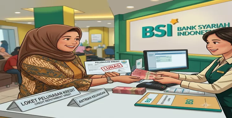 Ilustrasi pelunasan kredit di BSI.
