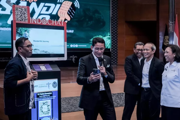 Menparekraf Sandiaga Uno saat meluncurkan TIC Digital Nusantara di Jakarta, Senin, 14 Oktober 2024. (IST) (IST)