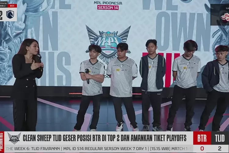 Hasil Akhir BTR vs Team Liquid ID Hari Ini di MPL S14, Alice Gold Lane AeronnShikii Jadi Kunci Kemenangan TLID (YouTube MPL Indonesia.)