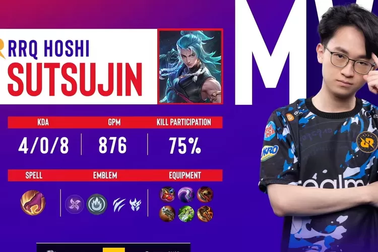 Sutsujin MVP match RRQ Hoshi vs Aurora (YouTube MPL Indonesia)