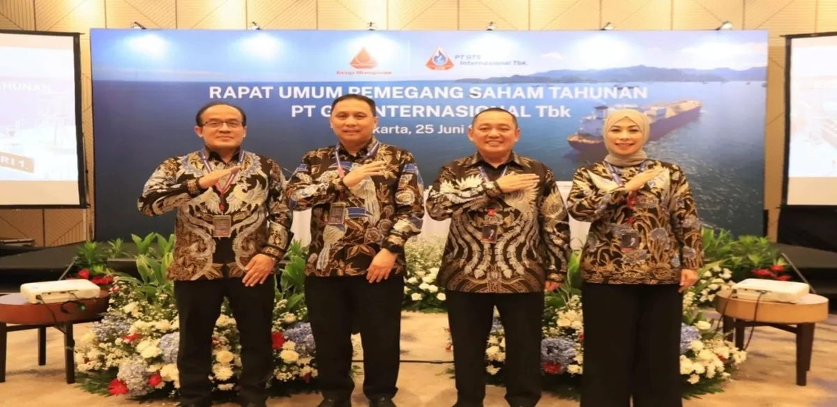 PT GTS Internasional Tbk (GTSI) membukukan kinerja keuangan stabil pada tahun 2025.  Hal tersebut tercermin dalam Laporan Keuangan dan Tahunan yang telah disampaikan dalam Rapat Umum Pemegang Saham Tahunan (RUPST)Tahun Buku 2025 di Tiara Ballroom, Artotel Suites, Jakarta pada (25/6/2026). (Kalimantansatu.com/Dok. GTSI)