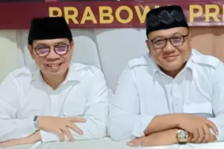 KENANGAN : Ketua DPC Partai Gerindra Jakarta Selatan, almarhum Purwanto dan Ketua DPC Partai Gerindra Kota Depok, Pradi Supriatna (kanan) (Radar Depok)