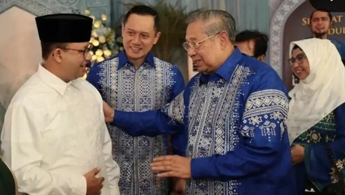 Anies Baswedan saat berkunjung di hari lebaran di kediaman SBY dan AHY (dok.Ig Anies Baswedan)