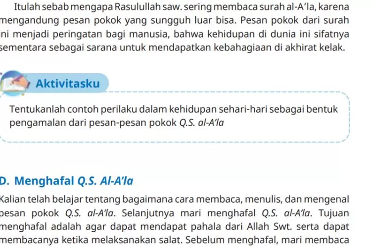 Kunci Jawaban PAI Kelas 6 SD MI Bab 6 Halaman 113 Kurikulum Merdeka ...