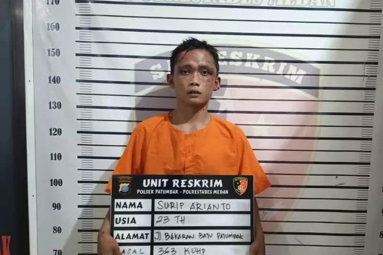 SA (23) berhasil diringkus Polsek Patumbak usai mencuri sepeda motor korbannya yang sedang memancing di sungai Desa Lantasan Lama, Minggu (2/6) sekira pukul 15.00 WIB.