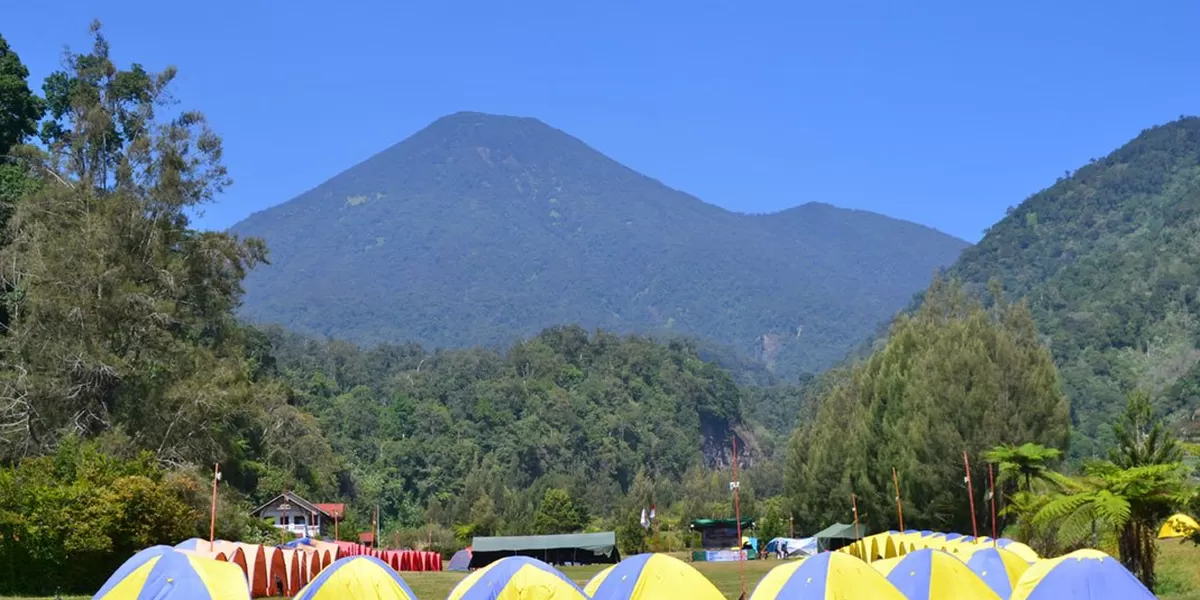 View kece yang ada di Bumi Perkemahan Mandalawangi, salah satu tempat camping murah di Bogor.