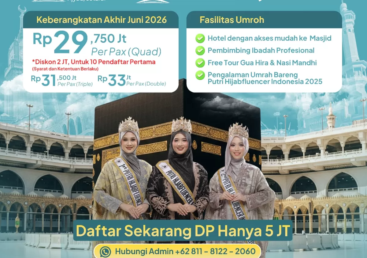 Saniyah Tours buka program Umrah Inspiratif Juni 2026. (FOTO: Ist)