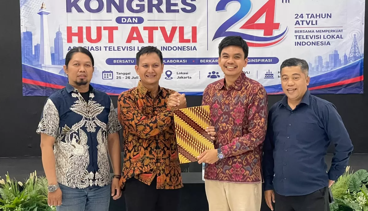 Direktur Bandung TV, Alit Suwirya, secara resmi terpilih secara aklamasi sebagai Ketua Umum Asosiasi Televisi Lokal Indonesia (ATVLI) periode 2026&ndash;2030. (Dok. Bandung TV)