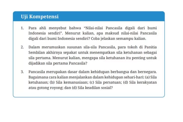 Kunci Jawaban PKn Kelas 7 Bab 1 Halaman 20 Kurikulum Merdeka: Uji ...