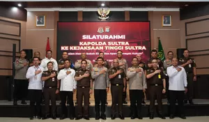 Perkuat Sinergi Penegakan Hukum, Kapolda Sultra Silaturahmi ke Kejaksaan Tinggi Sultra