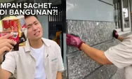 Bikin Takjub ! Content Creator Jerhemy Owen Spill Papan untuk Tembok dan Atap Bangunannya yang Terbuat dari Daur Ulang Plastik Sampah Sachet