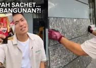 Bikin Takjub ! Content Creator Jerhemy Owen Spill Papan untuk Tembok dan Atap Bangunannya yang Terbuat dari Daur Ulang Plastik Sampah Sachet