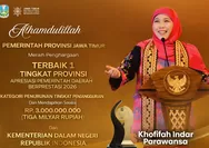 Raih Penghargaan Kemendagri Kategori  Pemda Terbaik dalam Penurunan Pengangguran, Gubernur Khofifah: Alhamdulillah, Hasil  Sinergi Semua Elemen