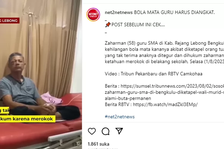 Gegara Tegur Murid Merokok, Seorang Guru Diketapel Orang Tua Murid ...