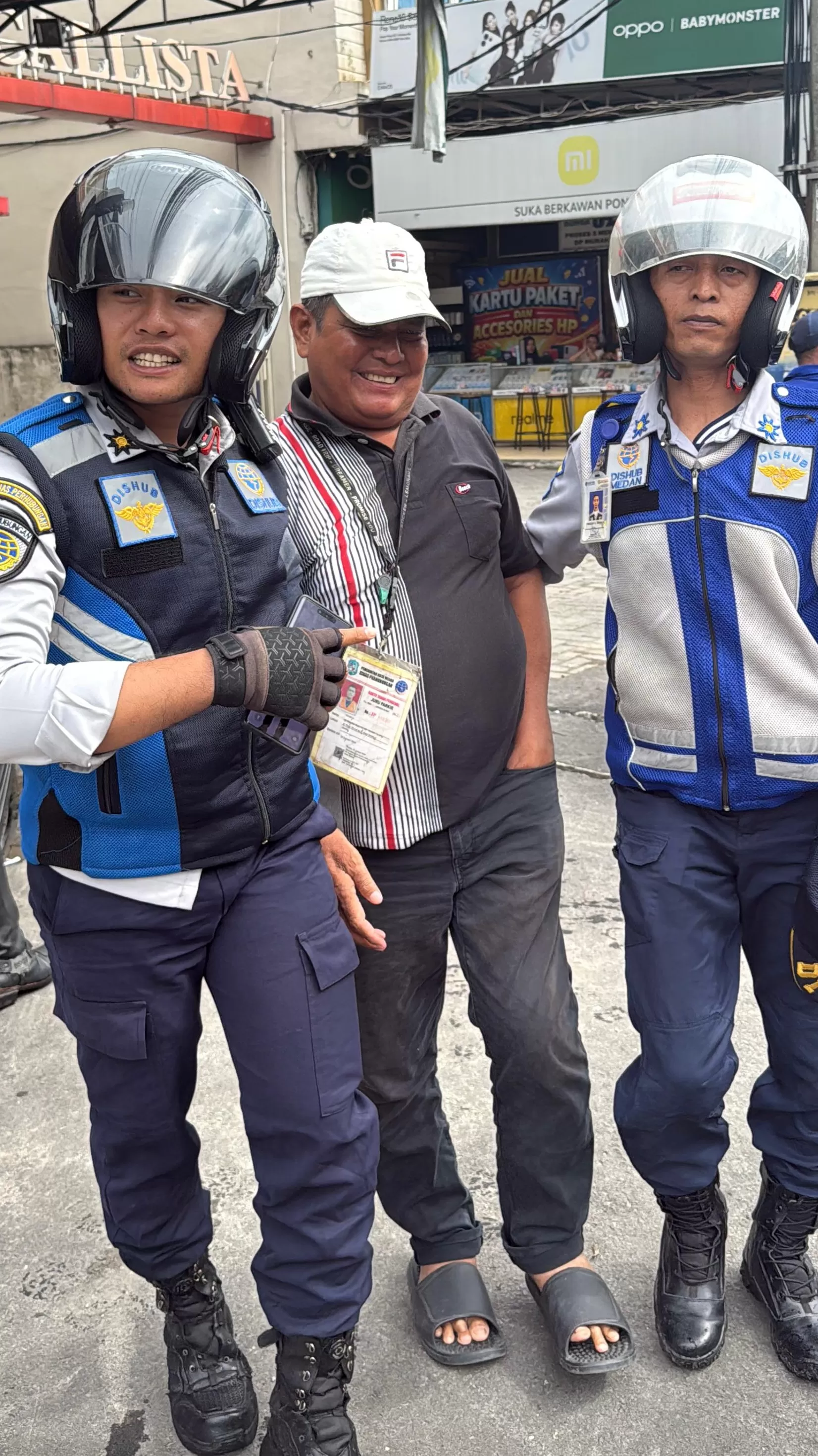 Tim Dishub Cakrawala menggelar operasi penertiban beruntun terhadap keberadaan juru parkir (jukir) liar serta praktik pungutan liar (pungli).(Foto/Hendra Syahputra)  (Lie/Promedia)