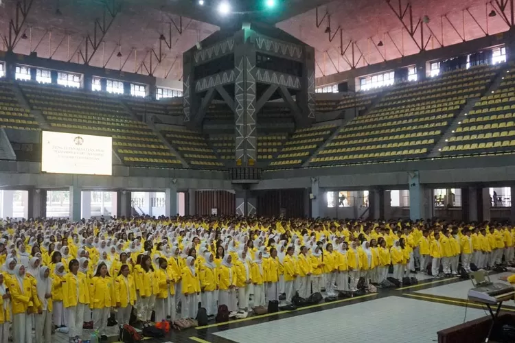Prosesi penerimaan mahasiswa baru yang berada balairung Universitas Indonesia. (DOK UI  &nbsp;)