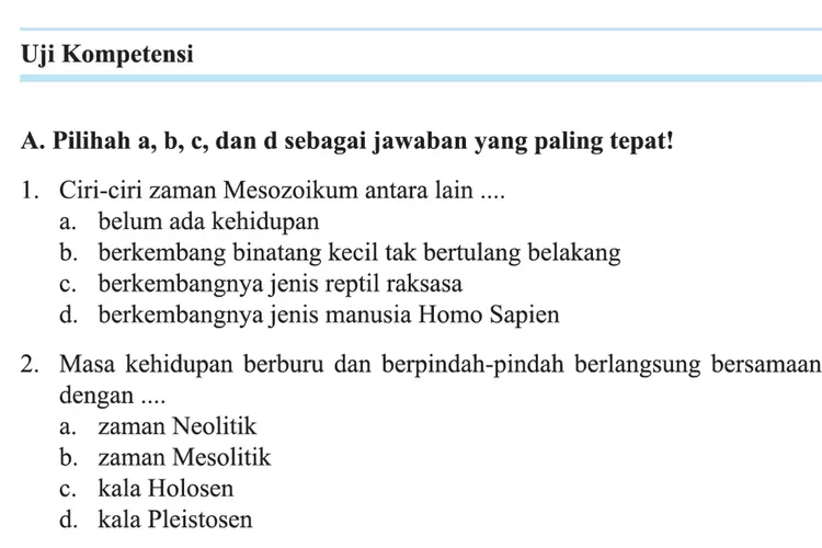 Kunci Jawaban IPS Kelas 7 Halaman 282 283: Uji Kompetensi Pilihan Ganda ...