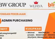 Deadline 20 Oktober 2026! Ini Syarat dan Link Pendaftaran Loker Admin Purchasing BW Group