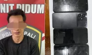 Satreskrim Polres Pali Bekuk Pelaku Curat, Tiga Handphone  Diamankan 