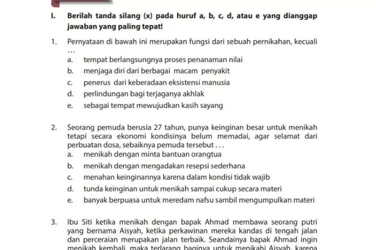 Kunci Jawaban PAI K13 Kelas 12 Bab 7 Halaman 144-145: Fungsi Dari ...