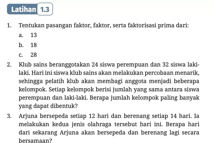 Kunci Jawaban Matematika Kelas 7 Kurikulum Merdeka Halaman 30 Latihan 1 ...