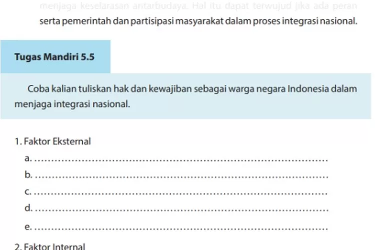 Kunci Jawaban PKN Kelas 10 SMA Halaman 157 Tugas Mandiri 5.5, Menjaga ...