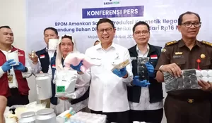 BPOM Bongkar Pabrik Kosmetik Ilegal di Mojokerto, Barang Bukti Rp16,17 Miliar