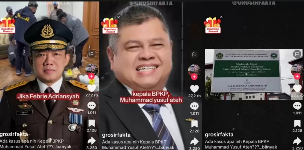 Source: Kolase screenshot unggahan akun TikTok @grosirfakta pada Senin (7/9/2026)
