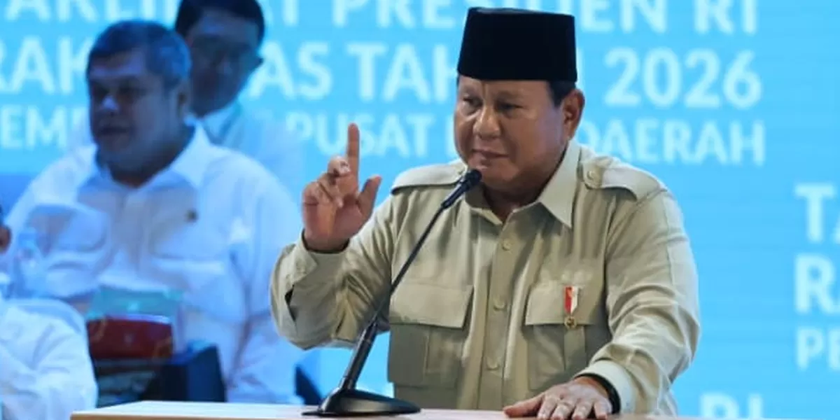 Presiden RI Prabowo Subianto sedang berpidato (Ist)