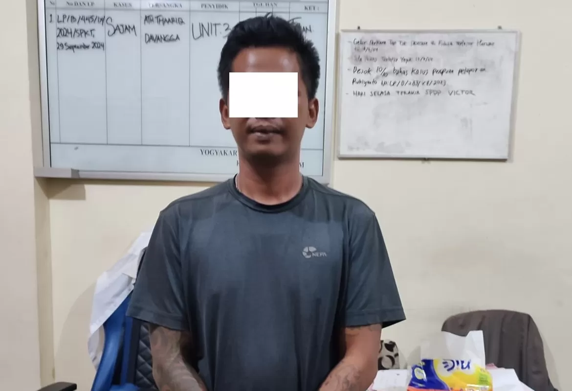 Pelaku pemukulan menjalani pemeriksaan oleh penyidik Satreskrim Polresta Yogyakarta. (Ist)