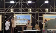Ditemani VinDes, SBY Melukis Sunset Gunung Lawu di Panggung Pestapora 2024