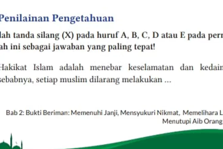 Kunci Jawaban PAI Pilihan Ganda Kelas 11 SMA Kurikulum Merdeka Halaman ...