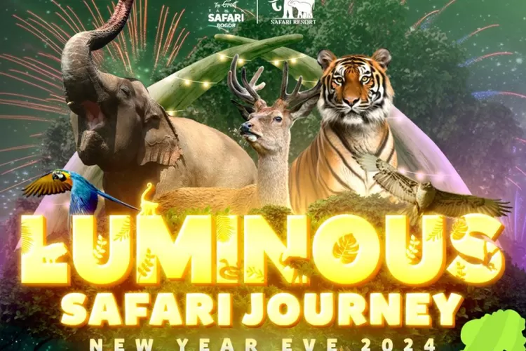Menyambut Tahun Baru 2024, Taman Safari Bogor menggelar event bertajuk &lsquo;Luminous Safari Journey&rsquo;. (TSI Bogor )