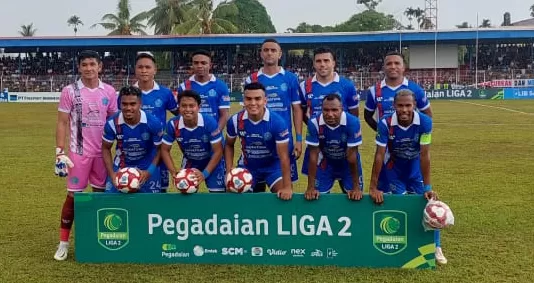 Starting 11 PSBS Biak saat menjamu Semen Padang di Stadion Cenderawasih Biak, Selasa 5 Maret 2024. (MO PSBS BIAK)