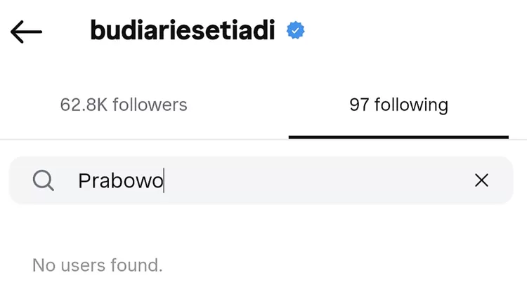 Budi Arie unfollow akun Instagram Presiden Prabowo Subianto pasca direshuffle. 