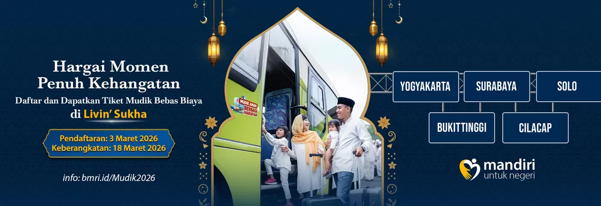 Dibuka Hari Ini, Cek Link dan Cara Daftar Mudik Gratis Bank Mandiri 2026 ! Lihat Juga Rute Mudik Bersama Bank Mandiri 2026 Sob (Kalimantansatu.com)