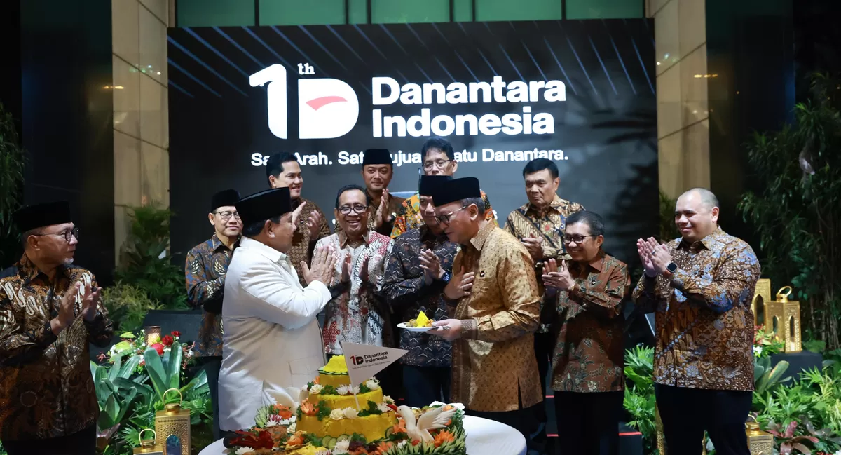 Presiden Prabowo Subianto saat acara syukuran satu tahun berdirinya Danantara di Wisma Danantara Indonesia, Rabu (11/3/2026). (Kalimantansatu.com/Dok. Bakom RI)