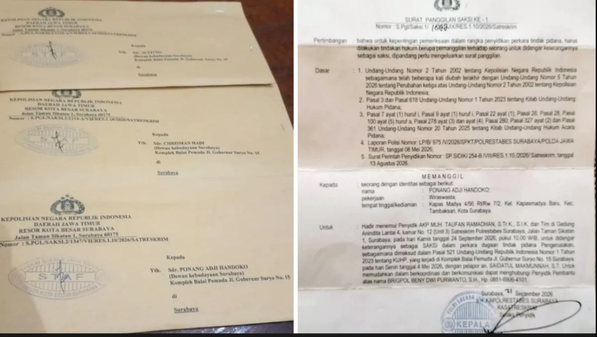 Surat terbuka Ketua DKS Chrisman Hadi kepada Kasat Reskrim Polrestabes Surabaya.