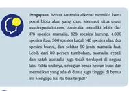 BARU! Kunci Jawaban IPS Kelas 9 SMP Kurikulum Merdeka Halaman 208 Pengayaan: Fakta Hewan Buas dan Mematikan Ada di Benua Australia