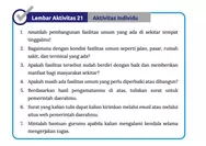 BARU! Kunci Jawaban IPS Kelas 8 SMP Kurikulum Merdeka Halaman 290 Lembar Aktivitas 21: Kondisi Fasilitas di Lingkungan Sekitar