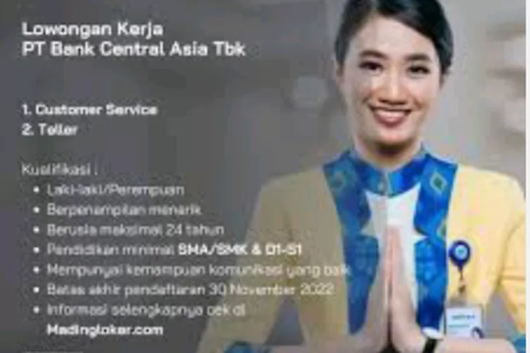 Bank Bca Buka Lowongan Kerja Bagi Semua Jurusan Segera Lakukan Pendaftaran Di Link Ini Batas