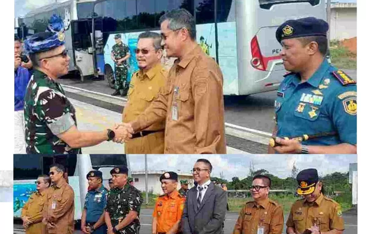 Sekda Kota Tanjungpinang Zulhidayat saat menyambut kunjungan Sekolah Staf dan Komando TNI Angkatan Udara (Seskoau) A-64 TP 2026 di wilayah Kota Tanjungpinang.(Foto:Diskominfo Tanjungpinang)