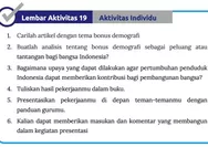 BARU! Kunci Jawaban IPS Kelas 8 SMP Kurikulum Merdeka Halaman 287 Lembar Aktivitas 19: Analisis Bonus Demografi