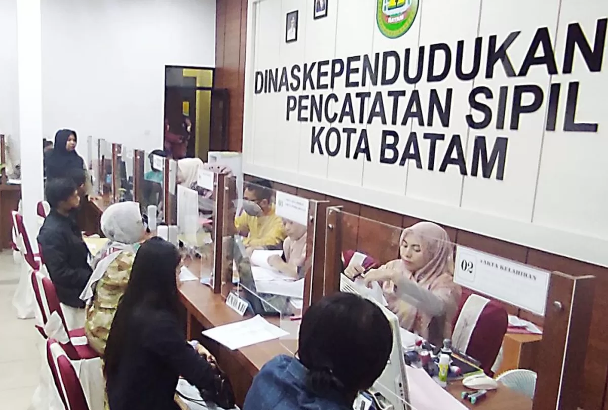 Lobi Layanan Masyarakat di konter Disdukcapil Kota Batam./net 