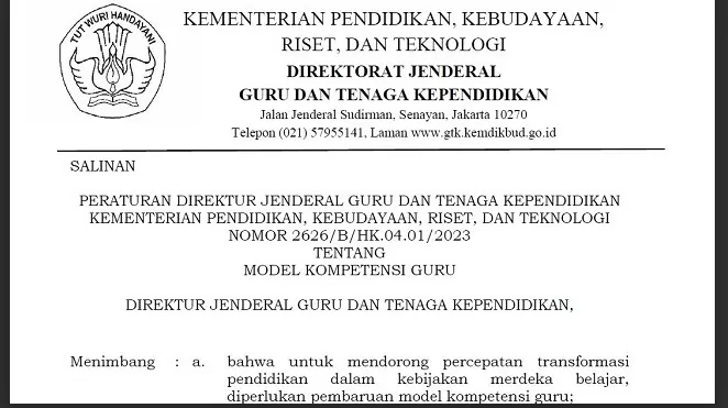 Inilah Ringkasan Model Kompetensi Guru Berdasarkan Perditjen GTK ...